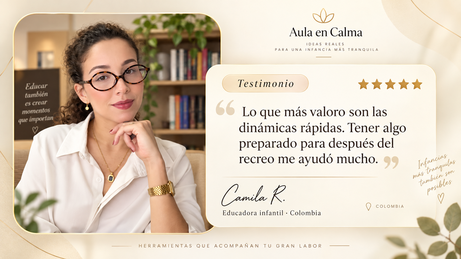 Testimonio ilustrativo de una maestra sobre Aula en Calma