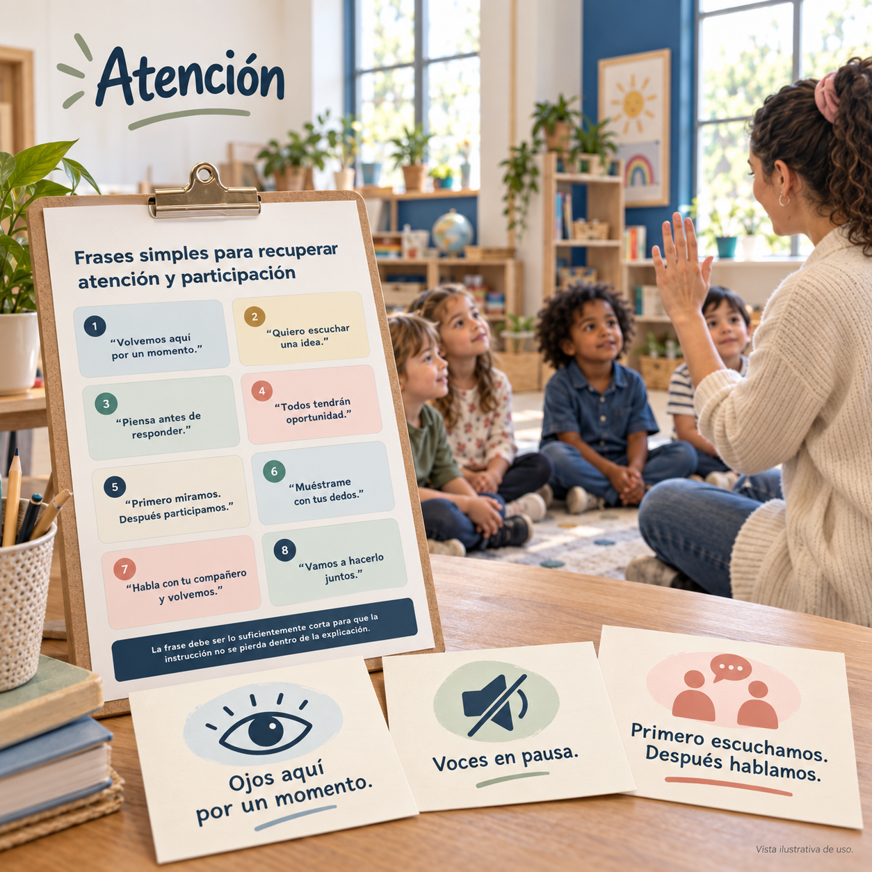Tarjeta de Atención de la guía Aula en Calma